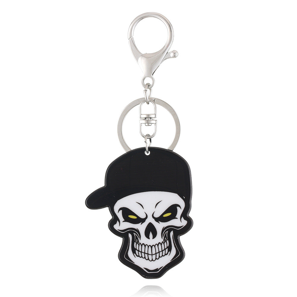 Wholesale Mexican Calavera Acrylic Skull Keychain